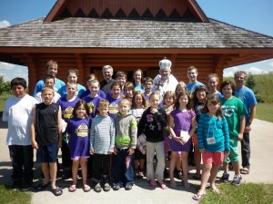 Thank you to Bishop and Father Janko for being with us on our last day of camp!