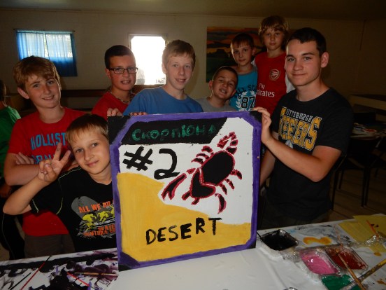 We painted our cabin signs, Cabin #2 is the Scorpion Desert!