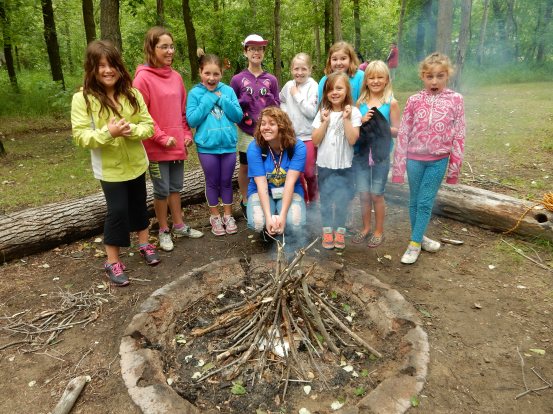 Camp Skills with Dub was really exciting! One of the things we learned was how to build a fire!